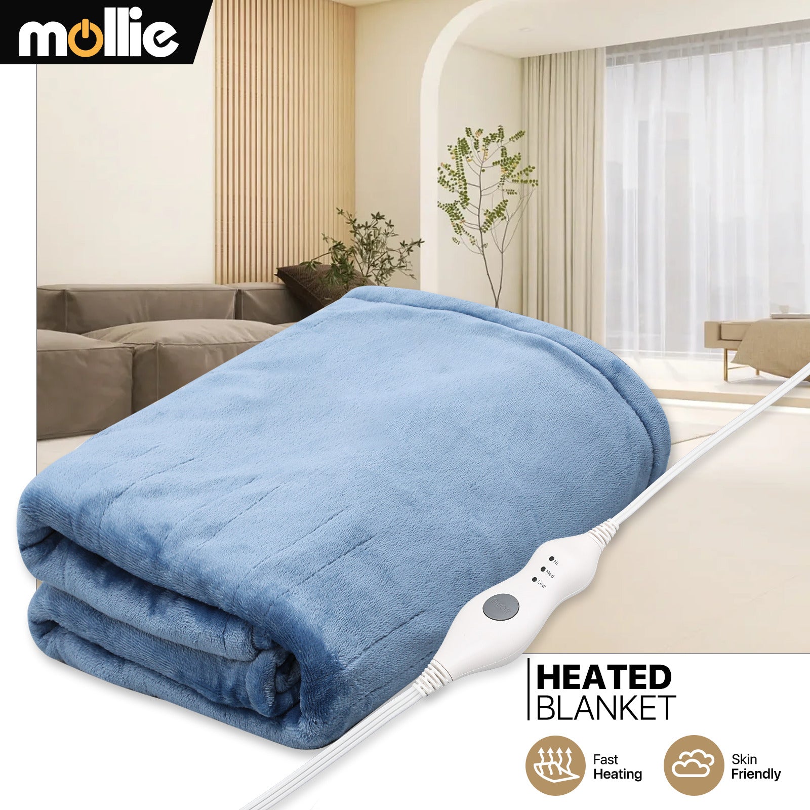 Heated Electric Blanket Throw - 60