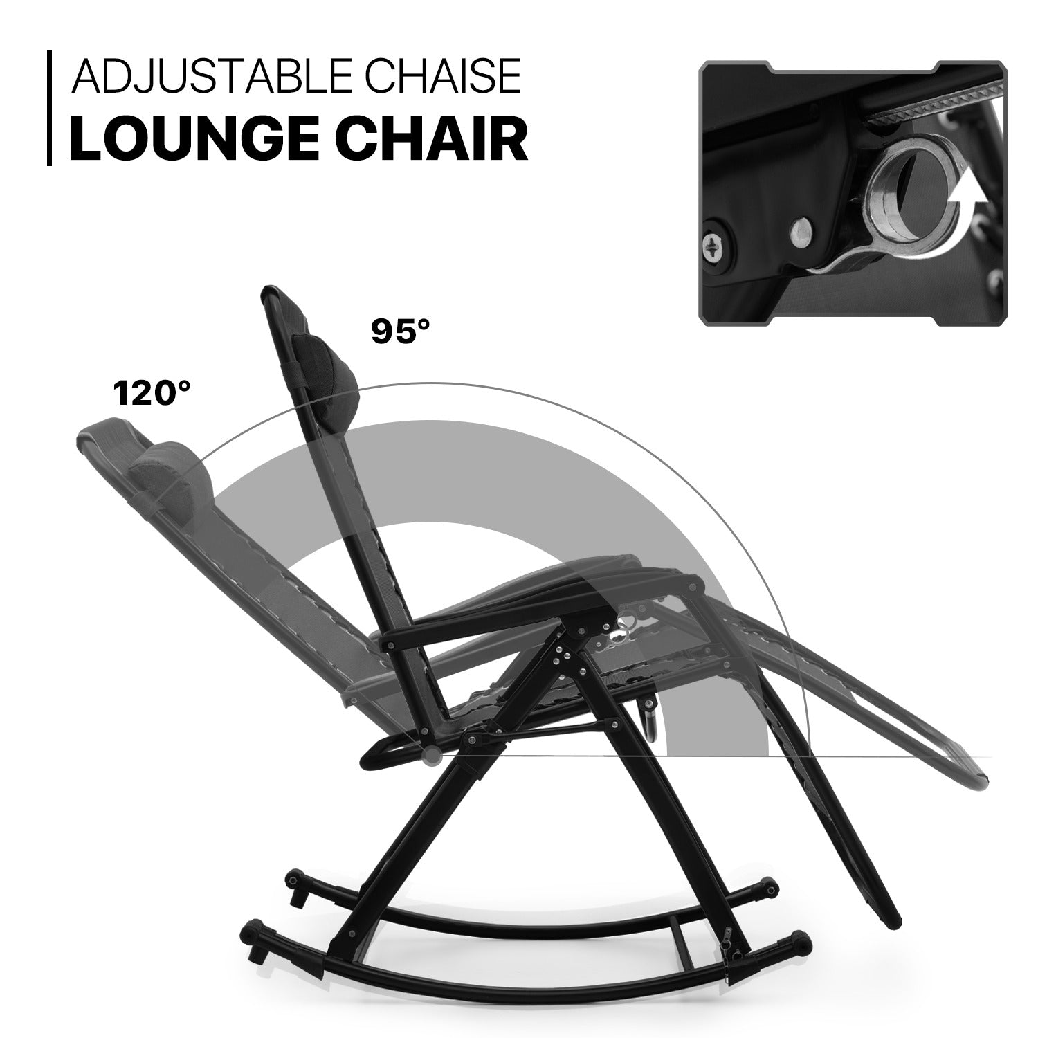 2 Pack Rocking Zero Gravity Chair