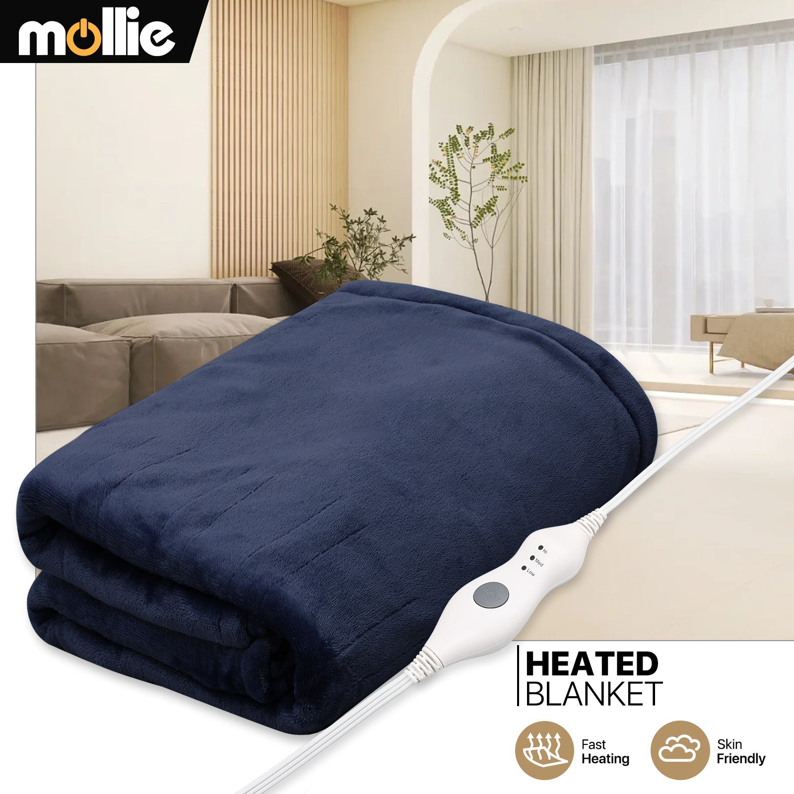 Heated Electric Blanket Throw - 60