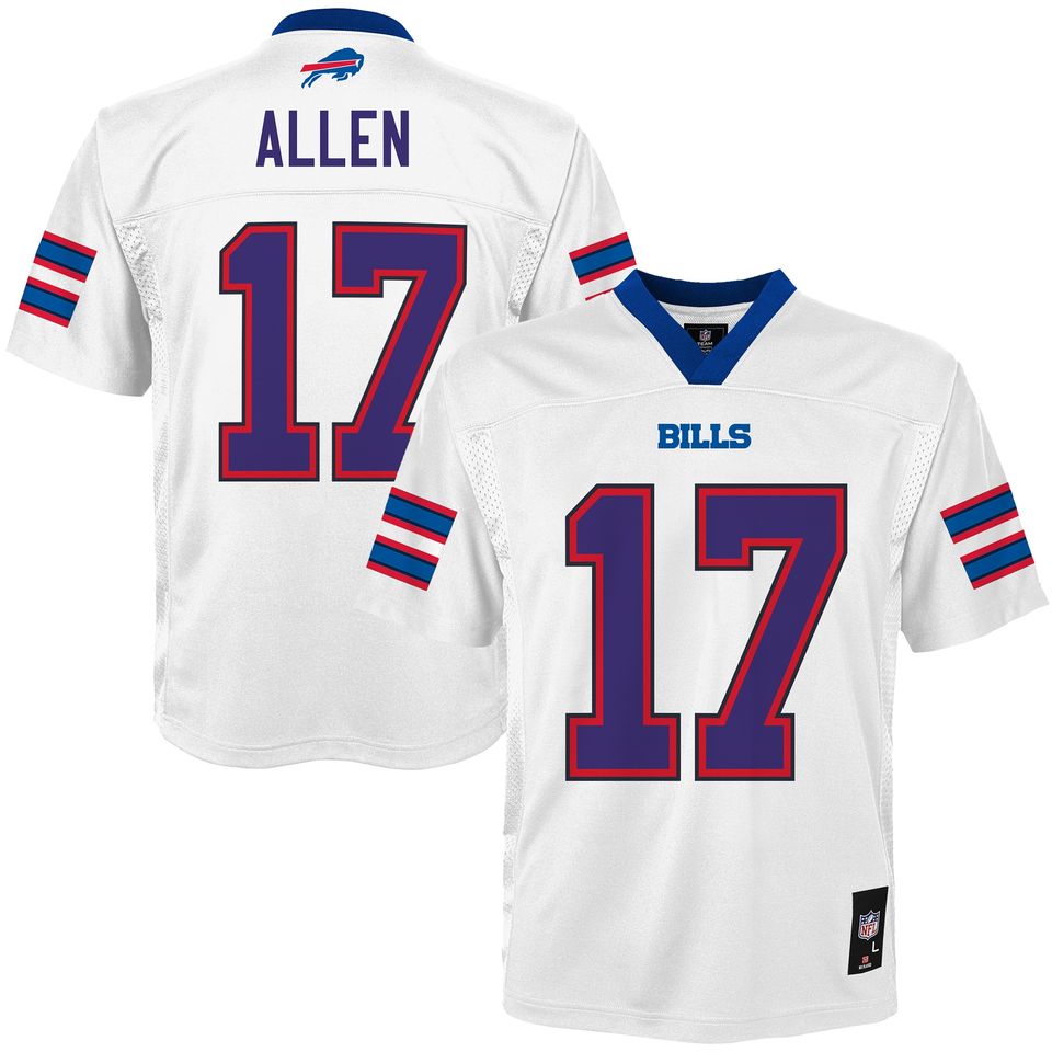 Josh Allen Buffalo Bills Youth Replica Player Jersey - White