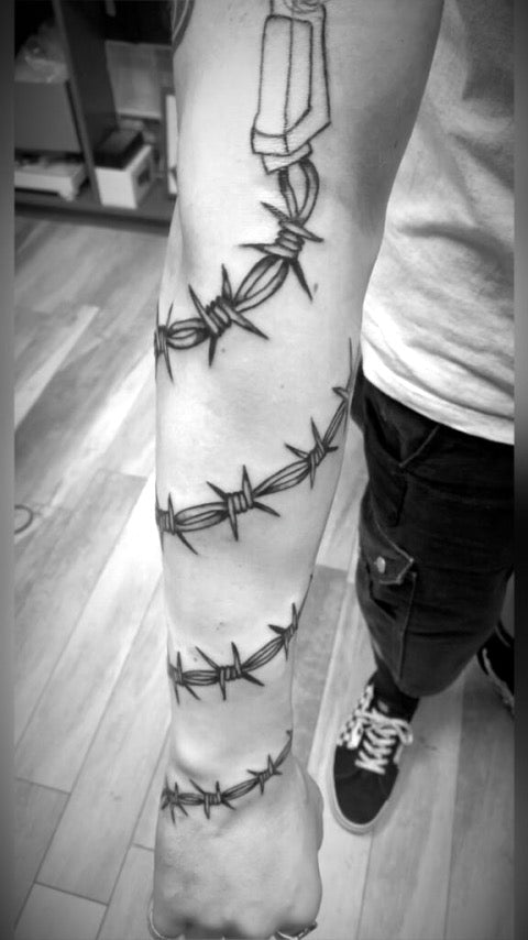 Barbed Wire Sleeve Tattoo