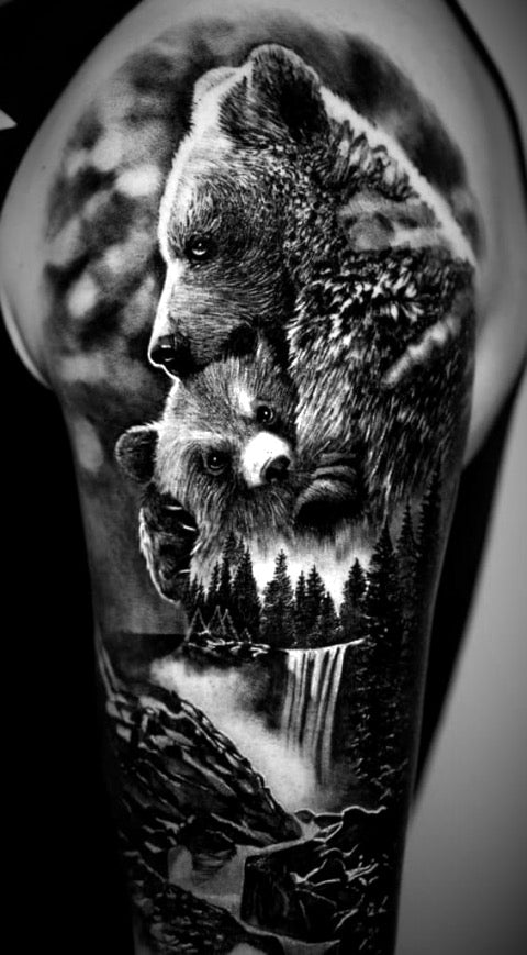 Bear Tattoo Sleeve