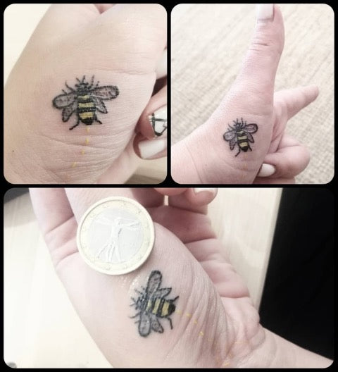 Bee Finger Tattoo
