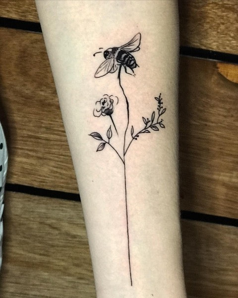 Bee Forearm Tattoo