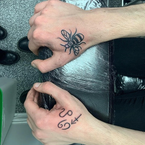 Bee Hand Tattoo