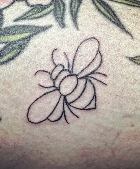 Bee Line Art Tattoo