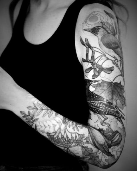 Bird Sleeve Tattoo