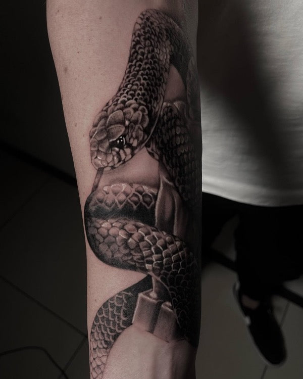 Black Mamba Snake Tattoo