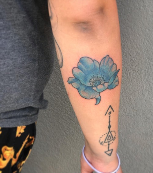 Blue Poppy Tattoo