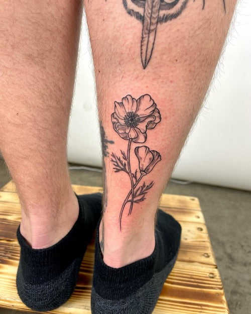 California Poppy Tattoo
