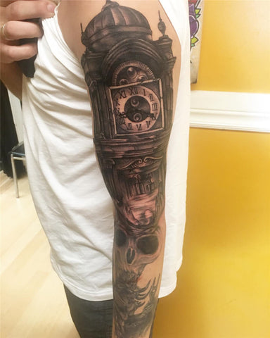 Clock Sleeve Tattoo