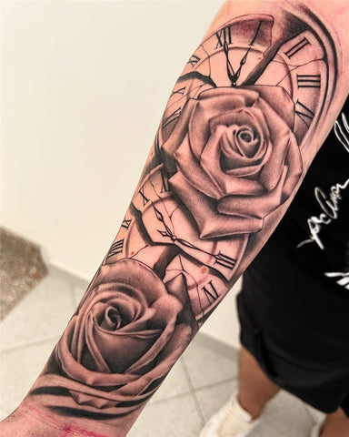 Clock Sleeve Tattoo