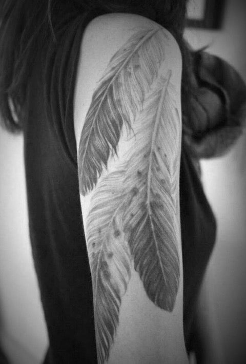 Feather Sleeve Tattoo