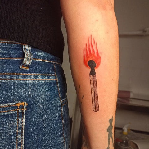 Flame Forearm Tattoo
