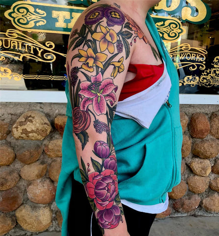 Flower Sleeve Tattoo