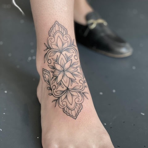 Mandala Foot Tattoo