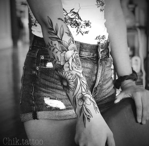 Girly Sleeve Tattoos