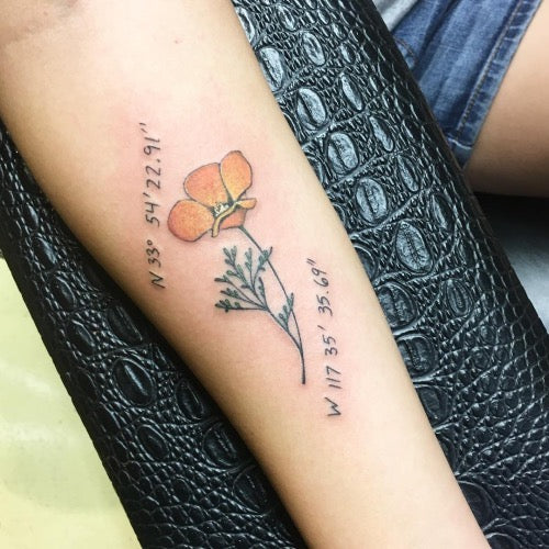 Golden Poppy Tattoo