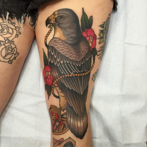 Hawk Feather Tattoo