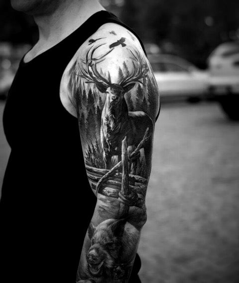 Hunting Sleeve Tattoo