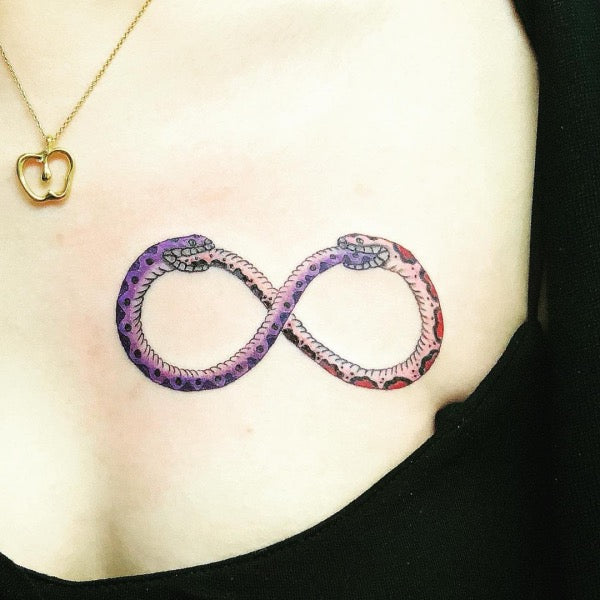 Infinity snake tattoo