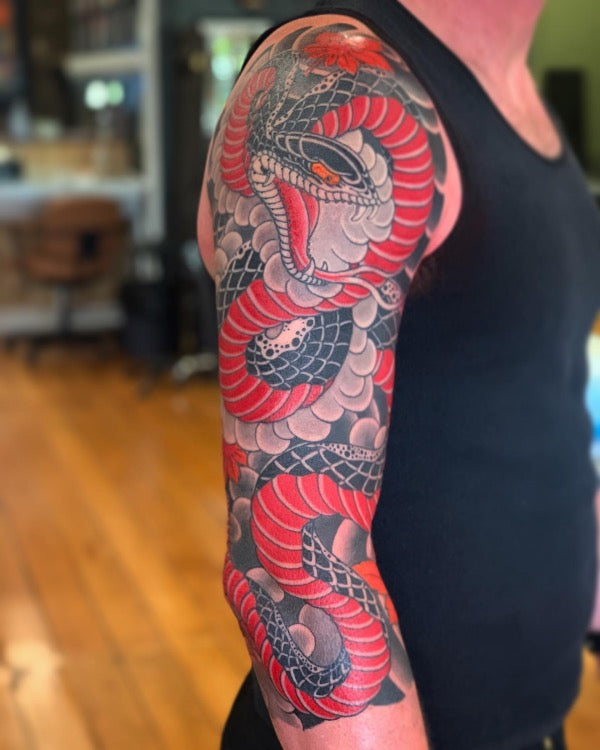 Japanese snake tattoo