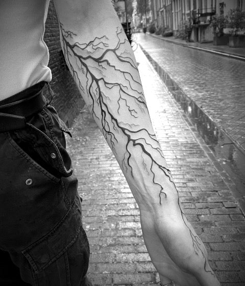 Lightning Sleeve Tattoo