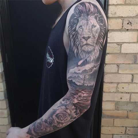 Lion Sleeve Tattoo