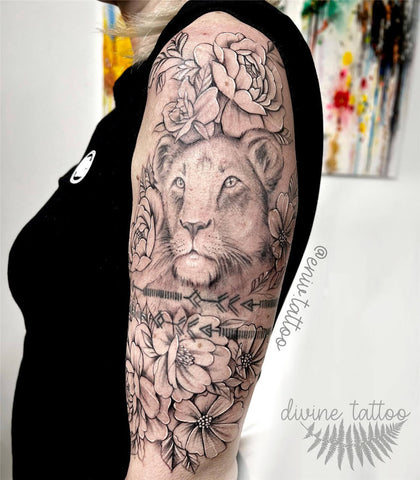 Lion Sleeve Tattoo