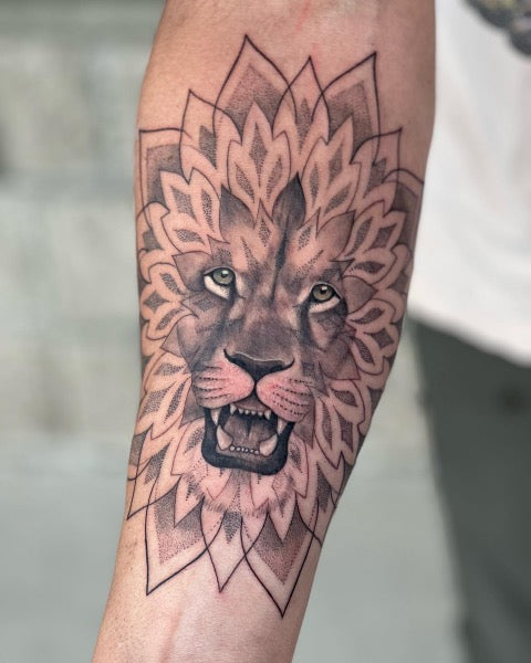 Lion Mandala Tattoo