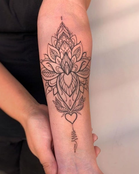 Lotus Flower Tattoo Forearm
