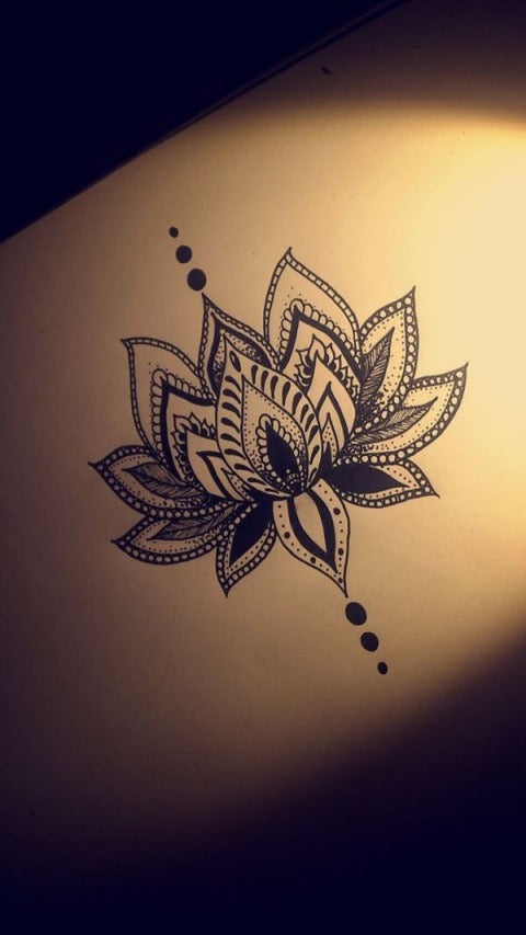 Lotus Flower Tribal Tattoo