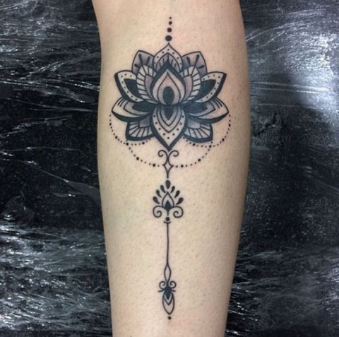 Lotus Flower Tribal Tattoo