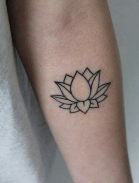 Lotus Outline Tattoo