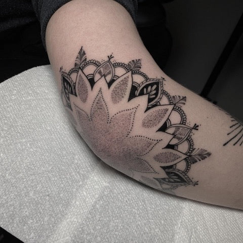 Mandala Elbow Tattoo