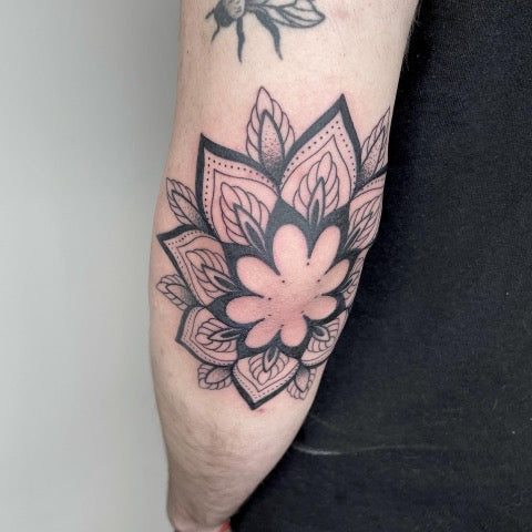 Mandala Elbow Tattoo