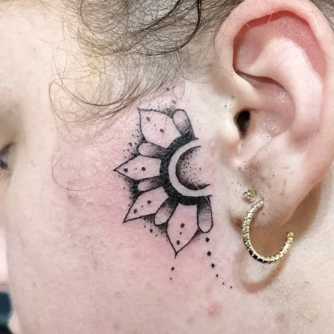 Mandala Face Tattoo