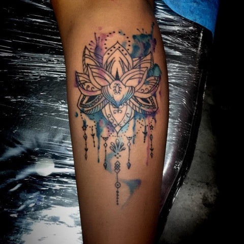 Mandala Tattoo in Watercolor