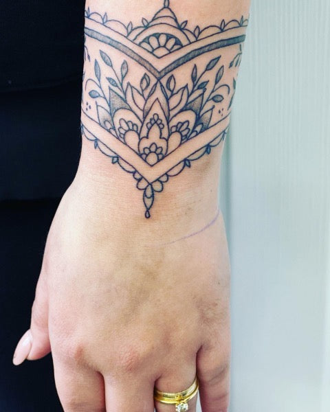Mandala wrist tattoo