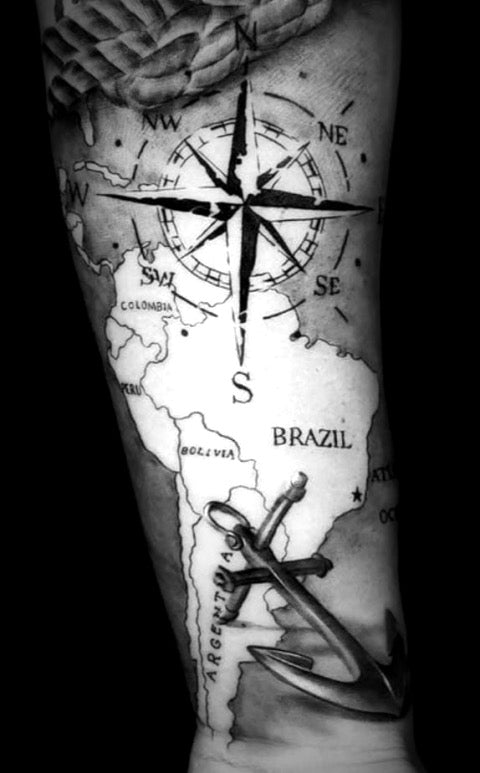 Map Tattoo Sleeve