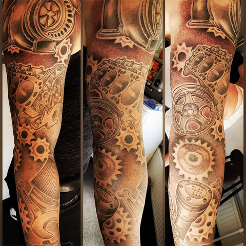 Mechanical Sleeve Tattoo