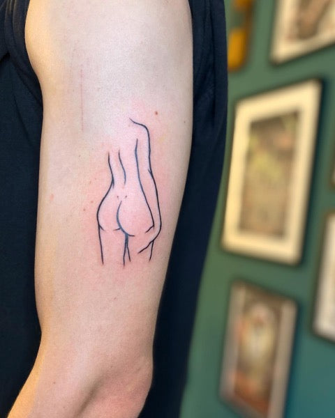 My first tattoo Female silhouette done by Lydia Hunt at Pink Goblin Tattoo  in Athens GA  rtattoos