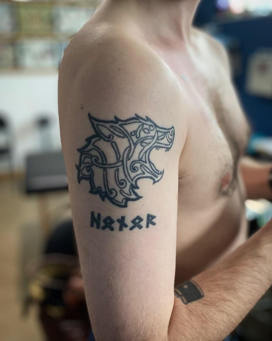 NORDIC WOLF TATTOO