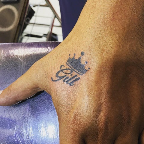 Name Tattoo on Hand