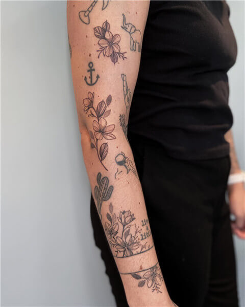 Patchwork  Leg sleeve tattoo Thigh tattoos women Sleeve tattoos