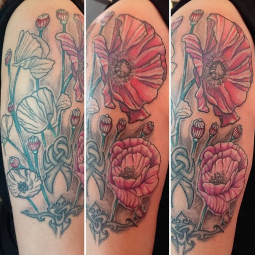 Poppy Sleeve Tattoo