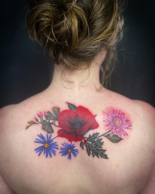 Poppy and Rose Tattoo