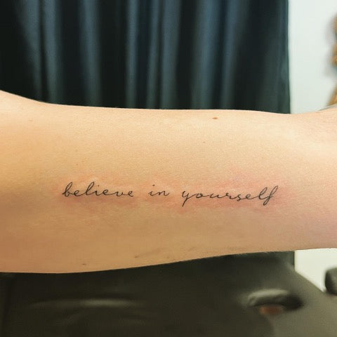 Quotes Forearm Tattoo