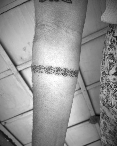 Freehand flower bracelet tattoo by Mentjuh on DeviantArt