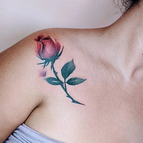 Rose Chest Tattoo